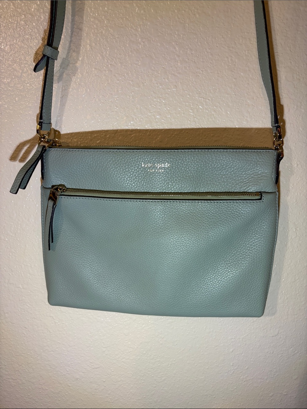 Kate Spade Leather Crossbody Bag in Light Pistachio